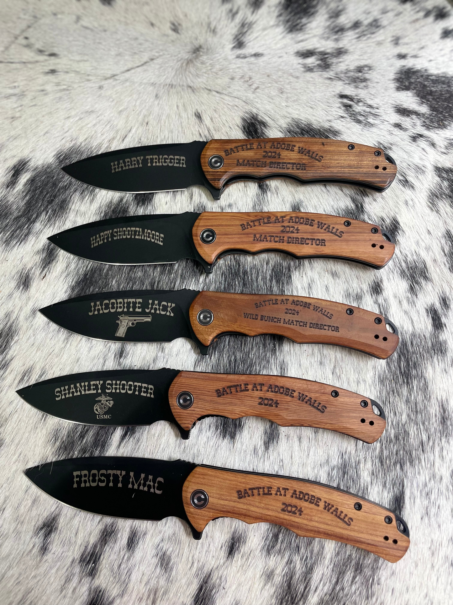 Custom Engraved Wood Knife